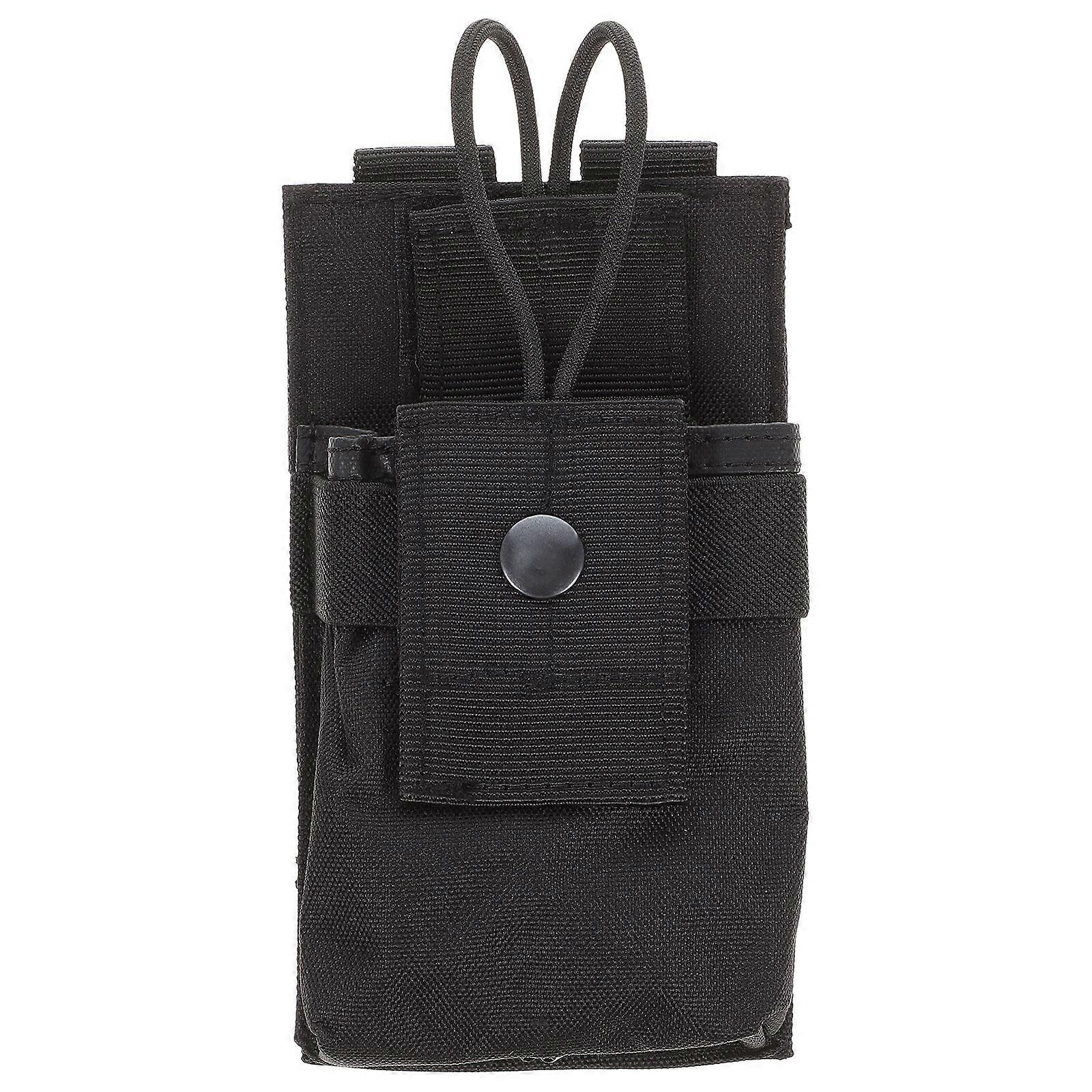 Universal Radio Pouch for Duty Belt Made of 600D Fabric Black Color for Outdoor Use Fits Various Devices