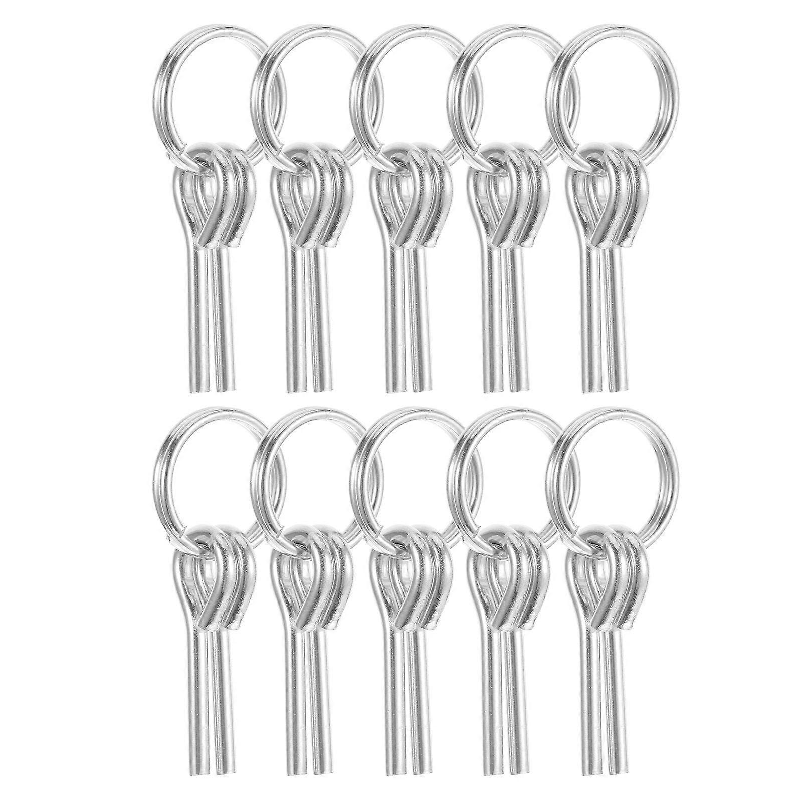 Camping Tent Accessories 10Pcs Iron Outdoor Connect Pin For Garden Use Featuring Round Ring Design Ensuring Stabilization