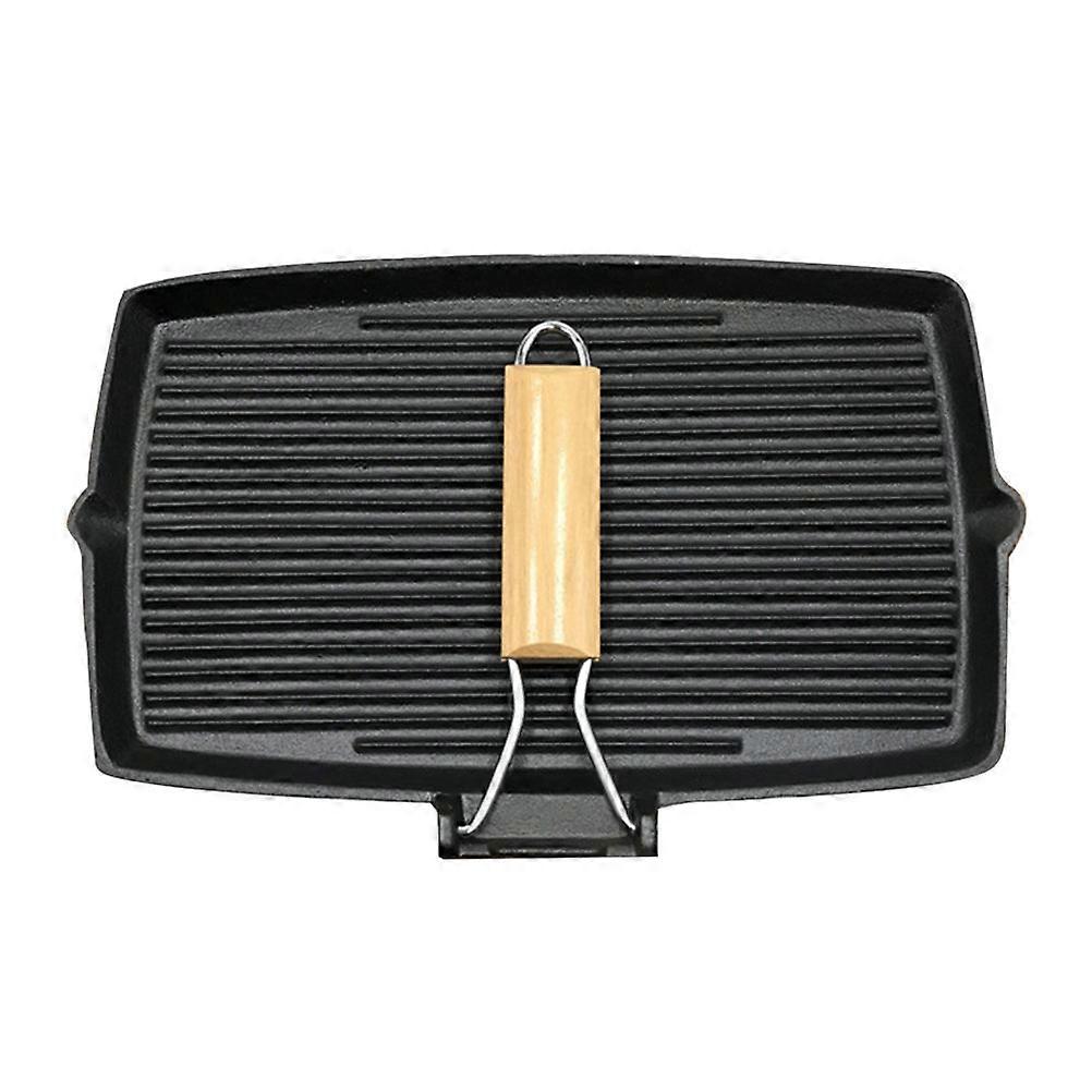 Black Iron Frying Pan with Hanging Hole Design for Kitchen Use NonStick Cookware 1Pc