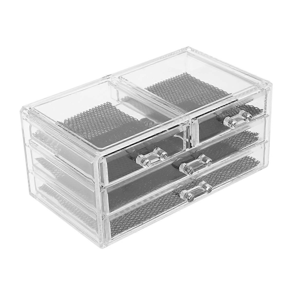 Dustproof Drawer Type Cosmetics Storage Box For Women's Vanity Beautification Approx. 24x15x11cm Simple Design 1Pcs