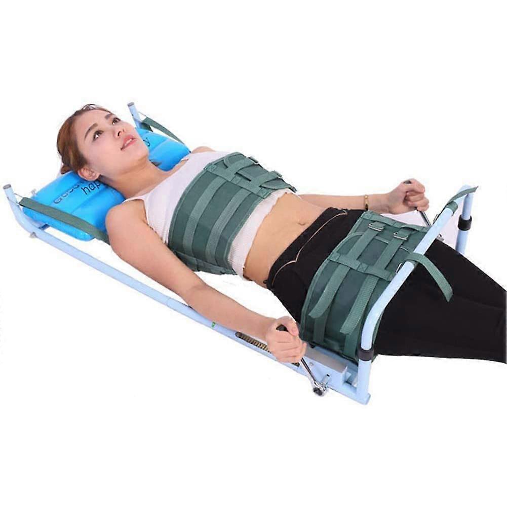 RZiioo Back Lumbar Traction Device, Spine Posture Corrector for Bed, Home Use (with Inflatable Pillow)