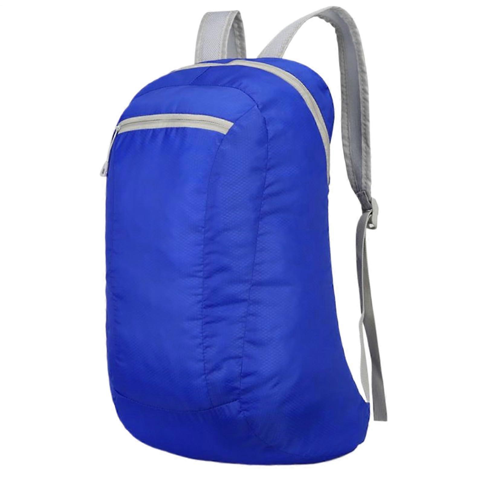 Waterproof Foldable Backpack with Padded Shoulder Straps | Breathable Gym Travel Bag for Beach and Mountain Climbing - Blue