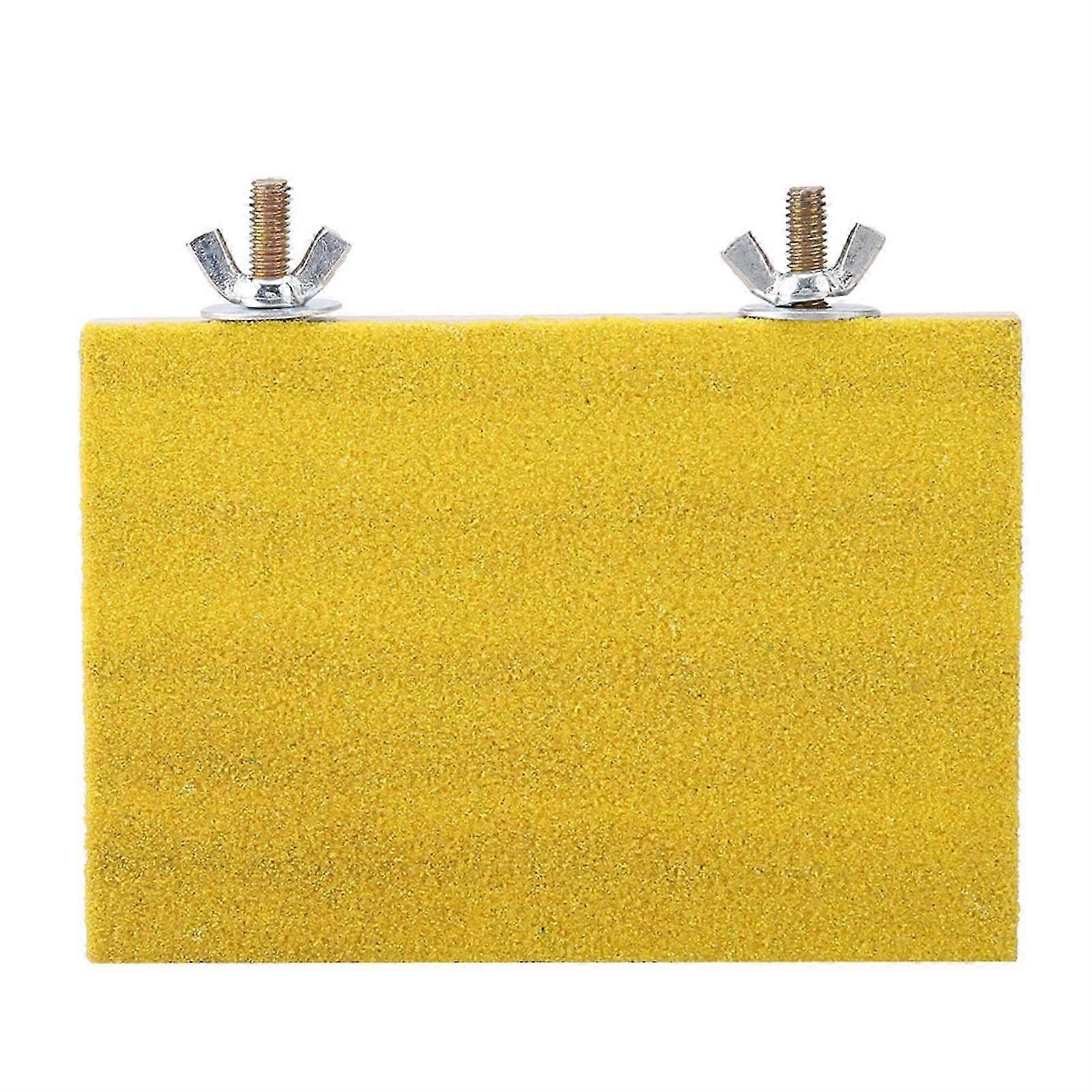 Bird Perch Stand Platform Toy Playground Paw Grinding for Pet Parrot Hamster Squirrel (Yellow)