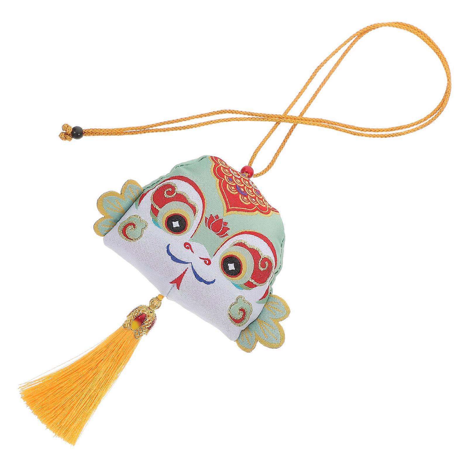 Lunar New Year Decoration Snake Ornament Tassel Shape for Home Polyester and Pp Cotton Hanging Decor 1piece
