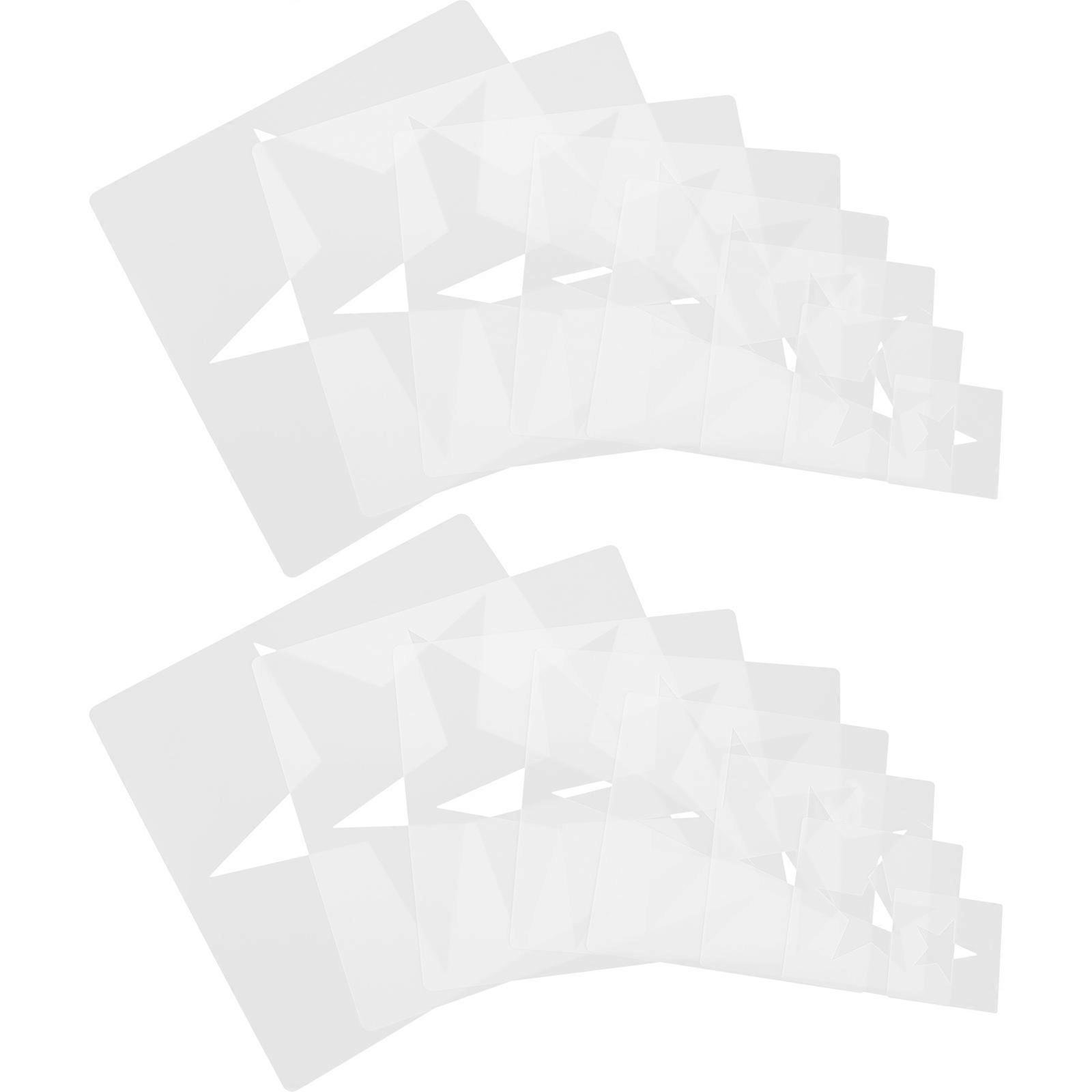 Stencils Star Shape Geometrical Templates for Wall Home Pet White for Painting 16Pcs