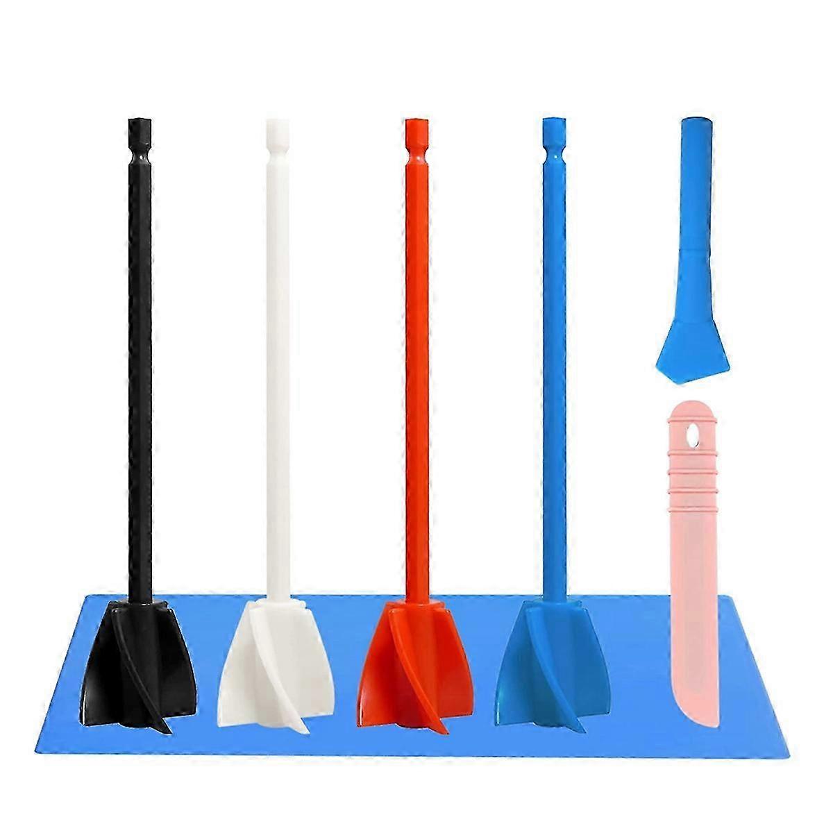 Epoxy Resin Mixer Paddle Set - Reusable Drill Attachment for Paint & Epoxy Mixing