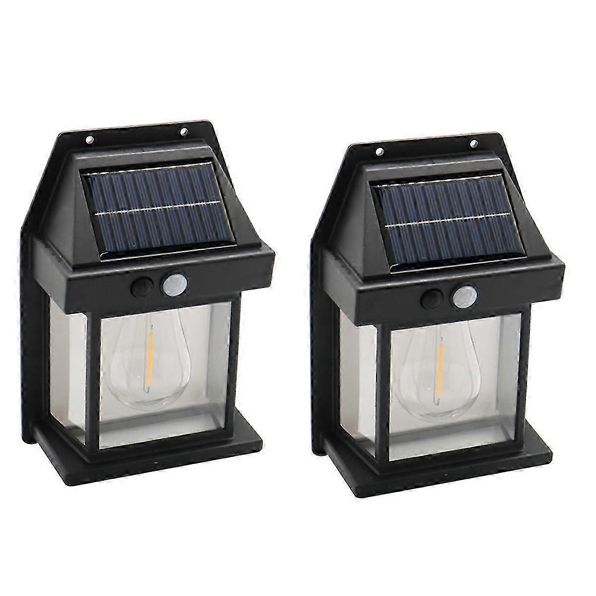 Outdoor Solar Lights with Motion Sensor & 3 Lighting Modes, Waterproof Wall Sconce for Dusk to Dawn Security A