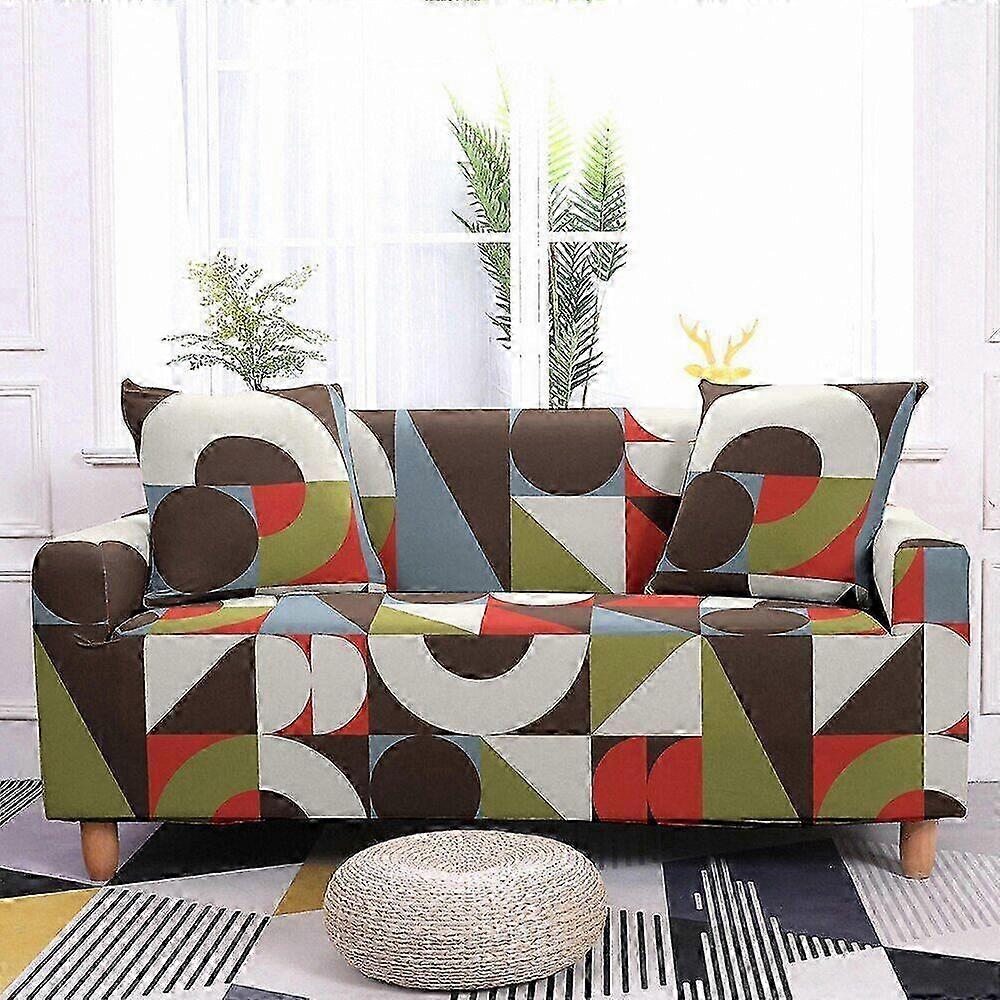 1/2/3/4 Seat SofaCover 3D Digital Gamepad Geometric CouchCover Elas...