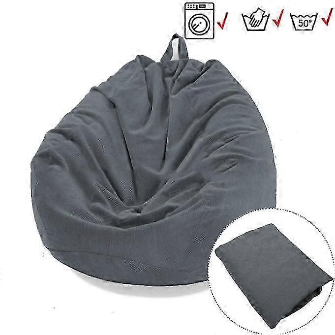 No Filler,Corduroy Sturdy Zipper Beanbag Cover