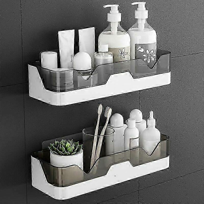 Punch-free bathroom shelf