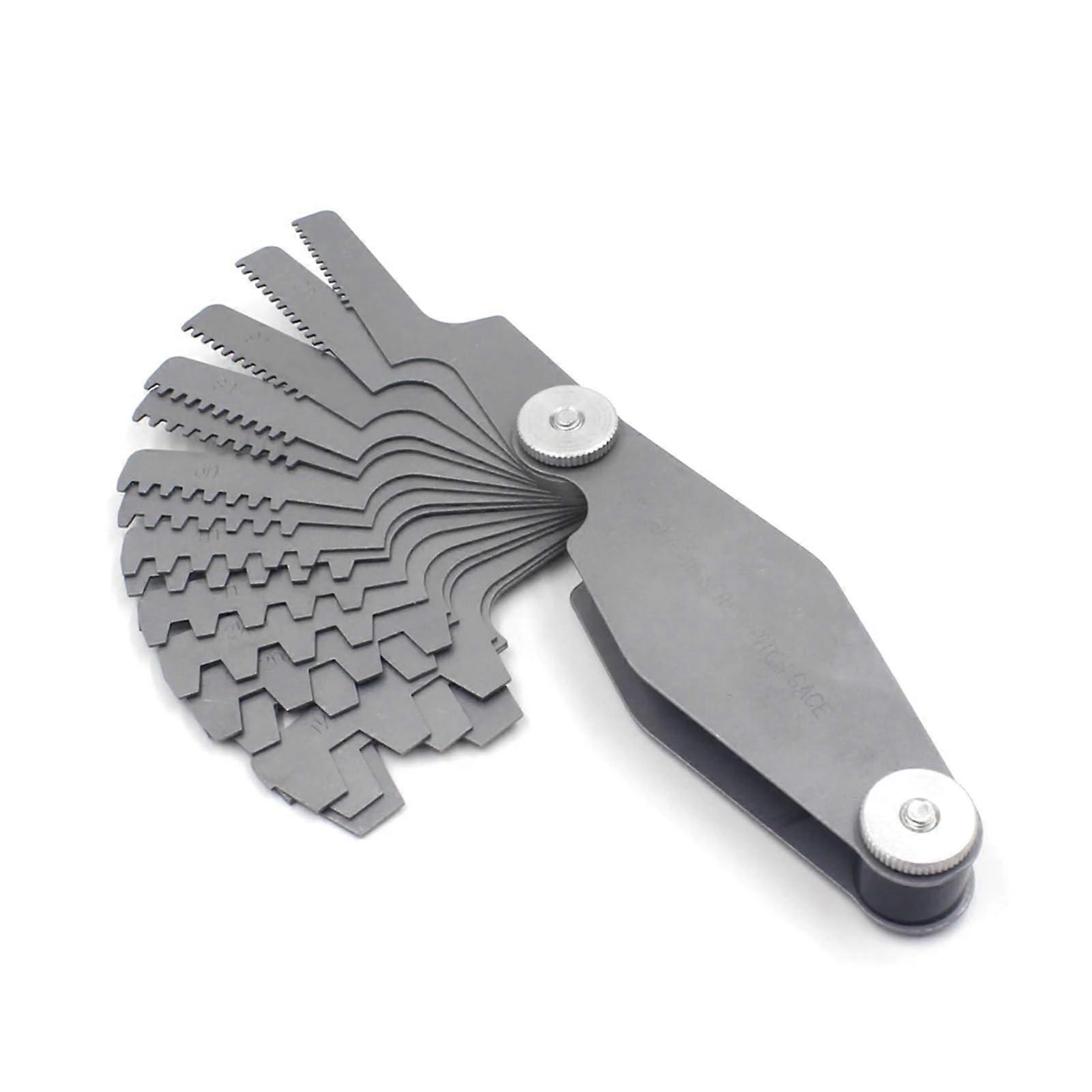 Gauge Blocks Set, Stainless Steel Screw Pitch Gauge for T-Thread Cutting Gage, 30 Degree Thread Pitch Measuring Tool