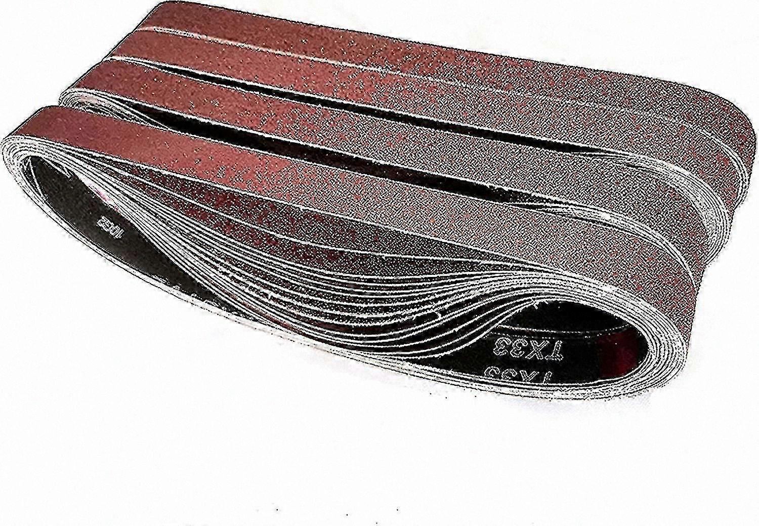 15-Pack Sanding Belts, 25x762mm Belt Sander Set with 5 Grits (80/120/150/240/400), Assorted Abrasive Belts for Woodworking and Metalworking Projects