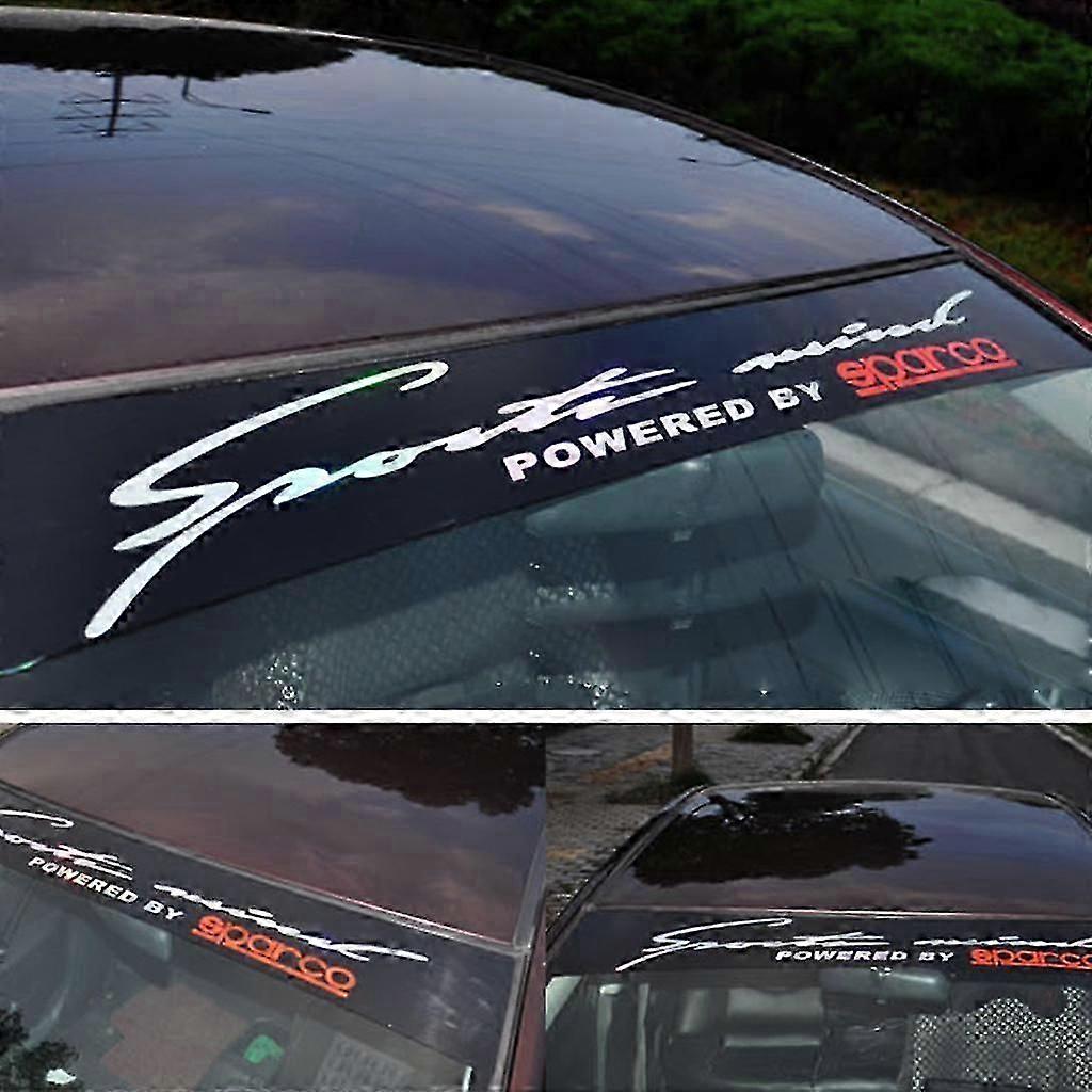 Black Car Windshield Decal Sticker, 130x21cm Auto Window Styling Accessory