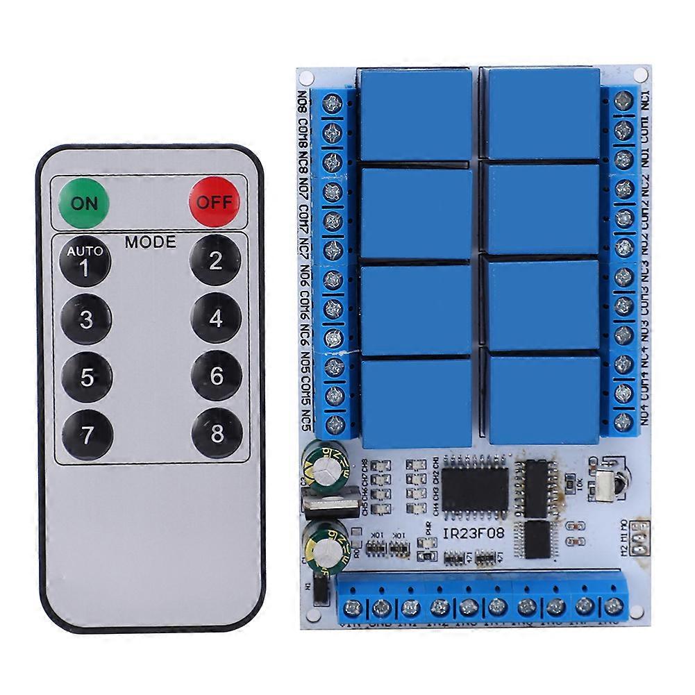 8 Channel Infrared Remote Control Switch Relay Multifunction Infrared Relay(12V )