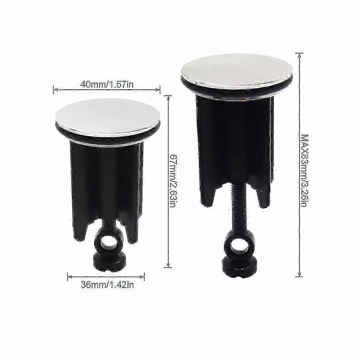 Adjustable Universal Sink Plug for Bathroom Basin, Replacement Drain Pop-Up Stopper with Height Control