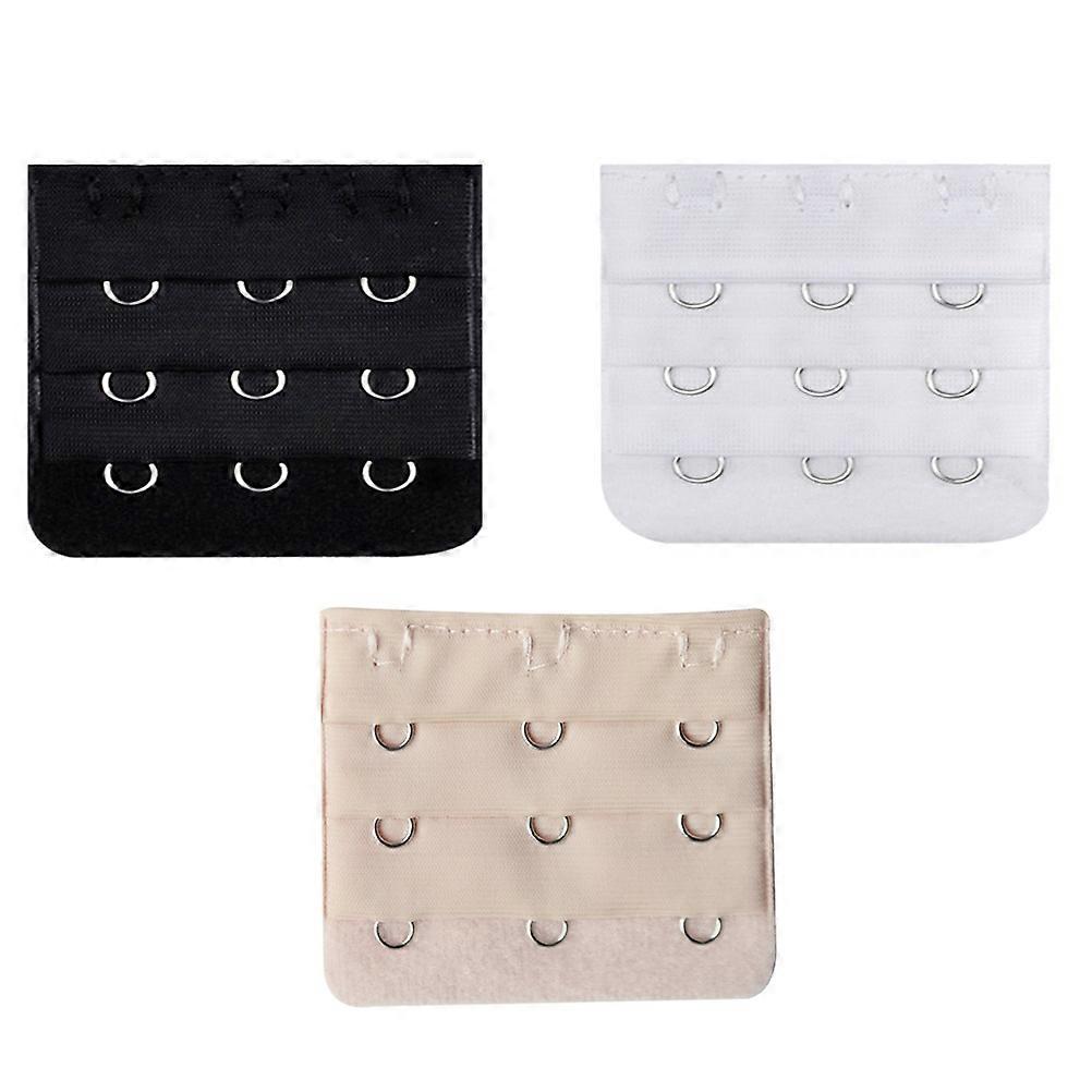 Underwear Extension Buckle 30Pcs Adjustable Bra Size Narrow Three-row of Three-button Clasp Assorted Color for Daily Wear