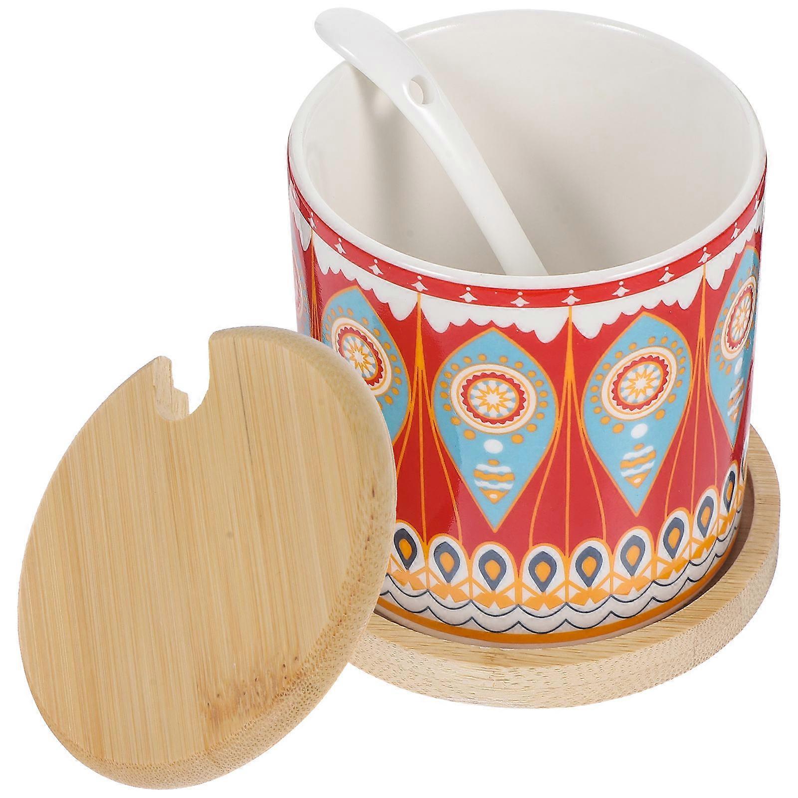 Seasoning Jars Bohemian Style Homeowners Ceramic 8.20X8.20X8.10CM Spice Organization 1Set