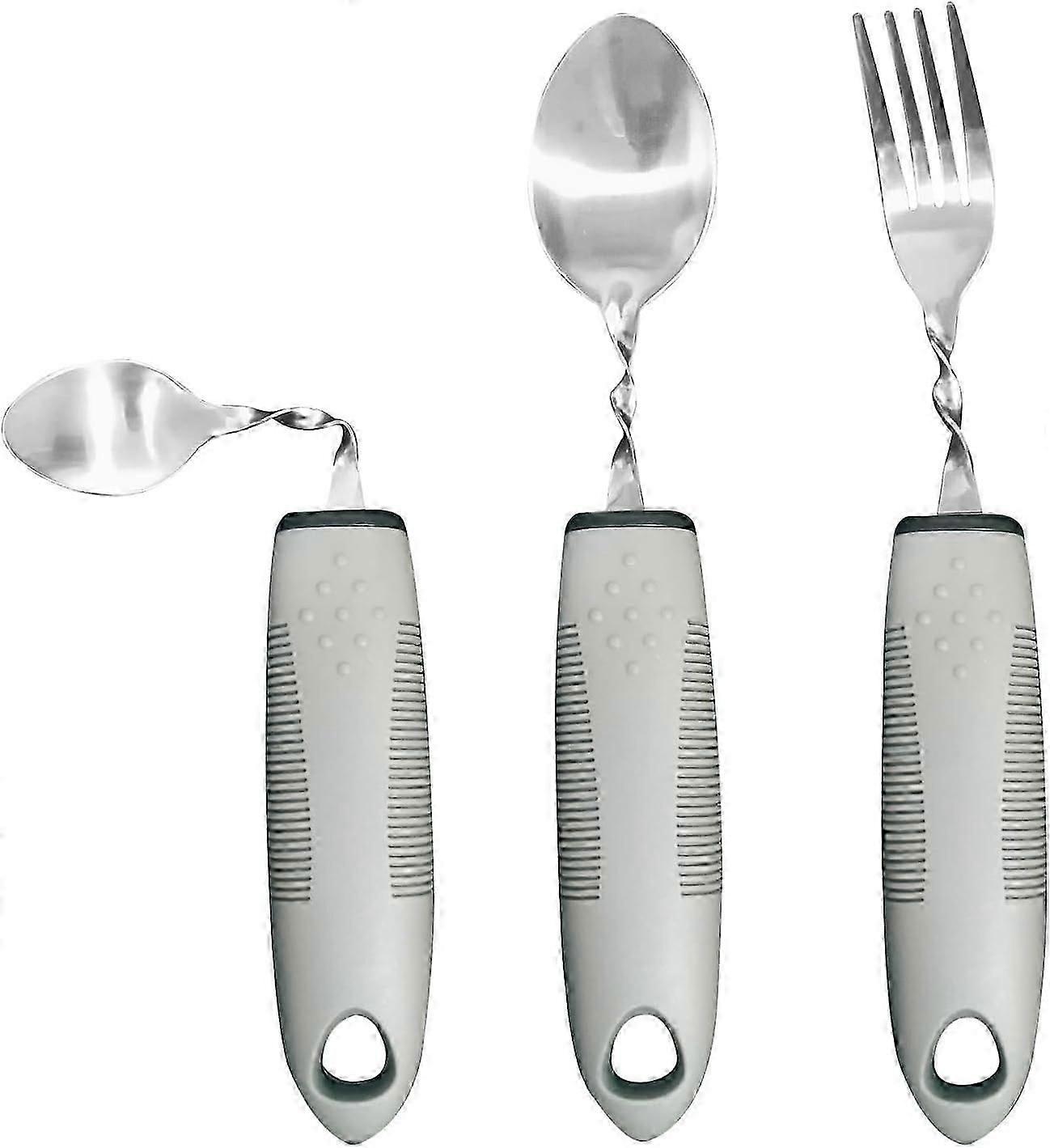 Adaptive 3 Pack Utensils For Elderly Hand Tremors Parkinsons