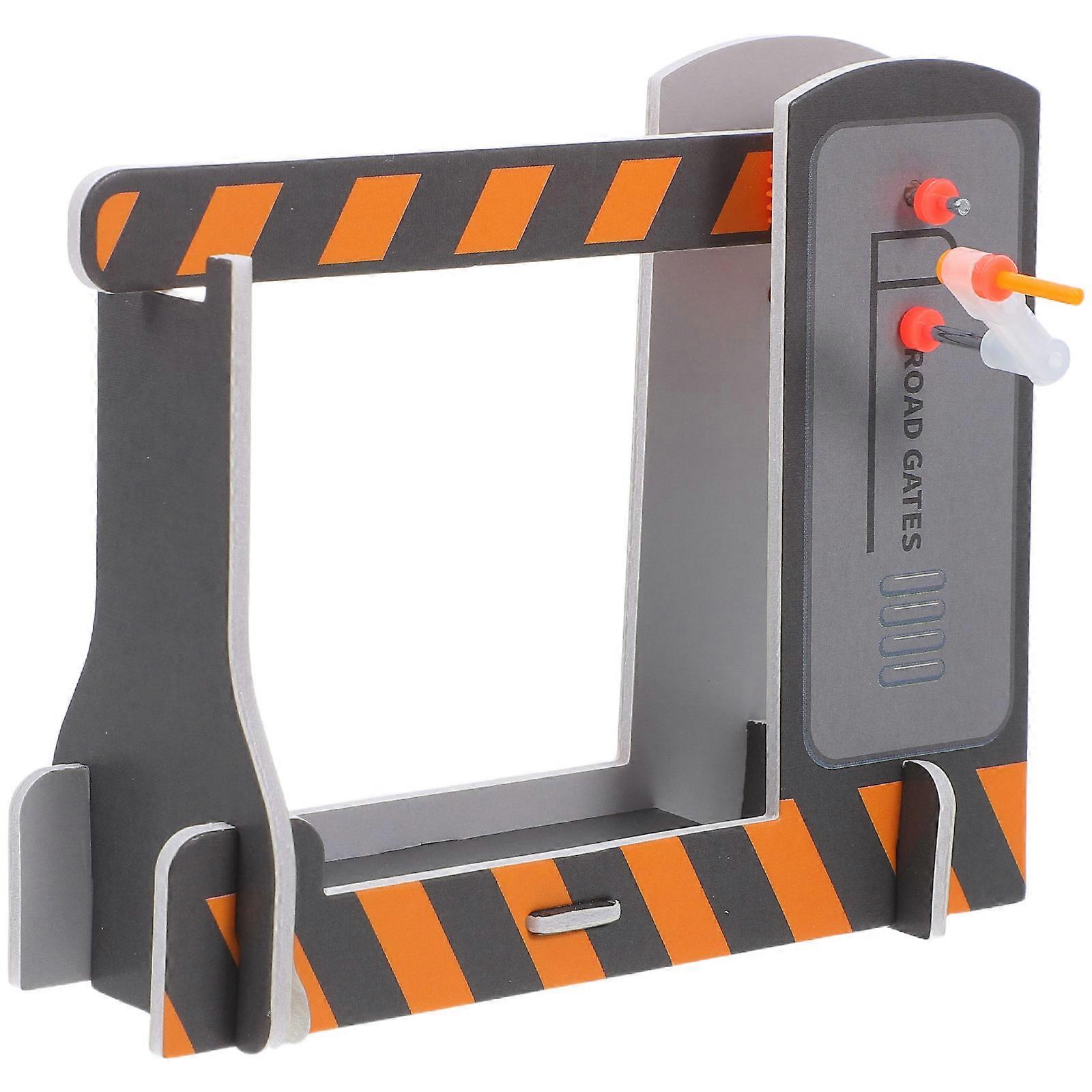 Train Railway Crossing Model Rail Road Signal Gate Toy Train Track Accessories 6Pcs For Educational Tool Designed For Hands-On Learning