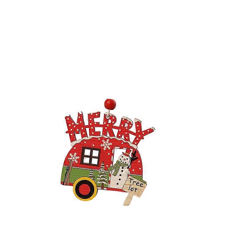 Wooden small pendants, unique designs in multiple specifications, snowman and Christmas tree car styles, room decoration pendants