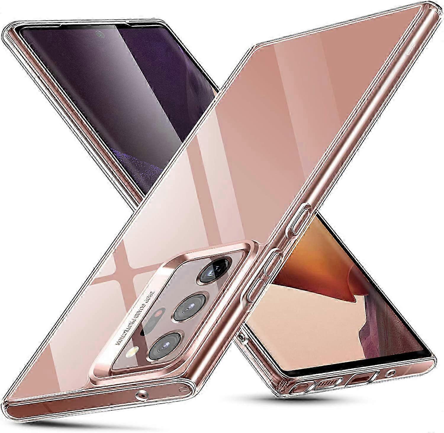 Glass Case Compatible with Samsung Galaxy Note 20 Ultra 6.9, Scratch-Resistant Tempered-Glass Back, Flexible Frame, Echo Series, Clear 2025