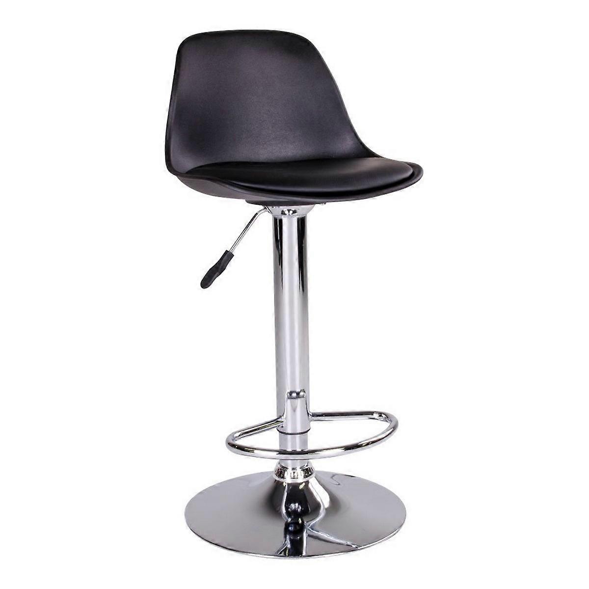 Ensemble de 2 tabourets hauts Trondheim, noir, simili cuir, 41x39x104 cm