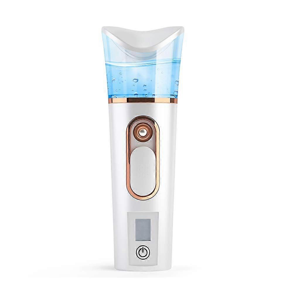 Handy Nano Mist Sprayer with Skin Analyzer Moisture Tester, Portable Facial Atomization Eyelash Extensions Steamer Mister,Mini Cool with Large Capacit