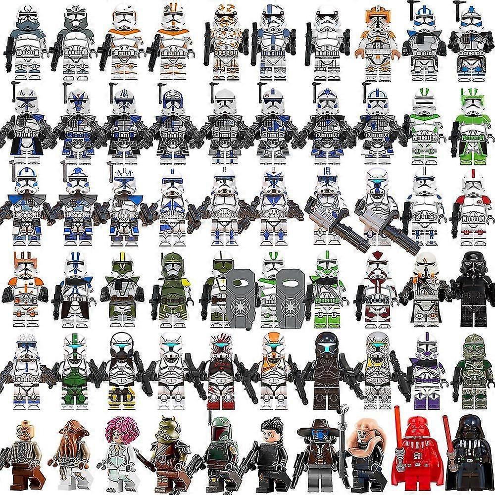 60pcs Clone Trooper Building Blocks Star Wars Character Toy Mini Figures
