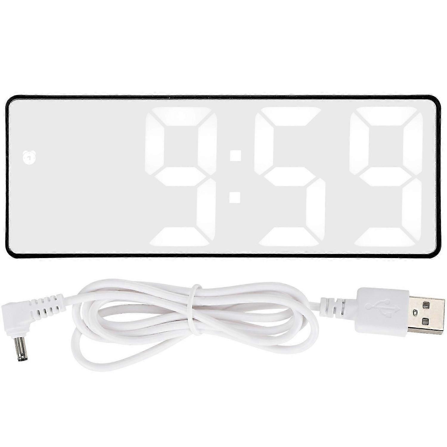 2025 Latest Model LED Mirror Alarm Clock USB Electronic Digital Table