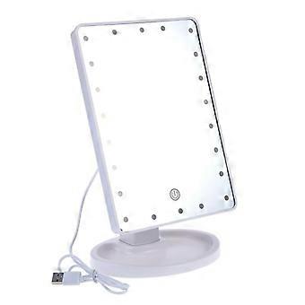 Professionele LED Touch Screen verlichte dimbare 180 graden tafelspiegel| Make-up spiegels (wit)