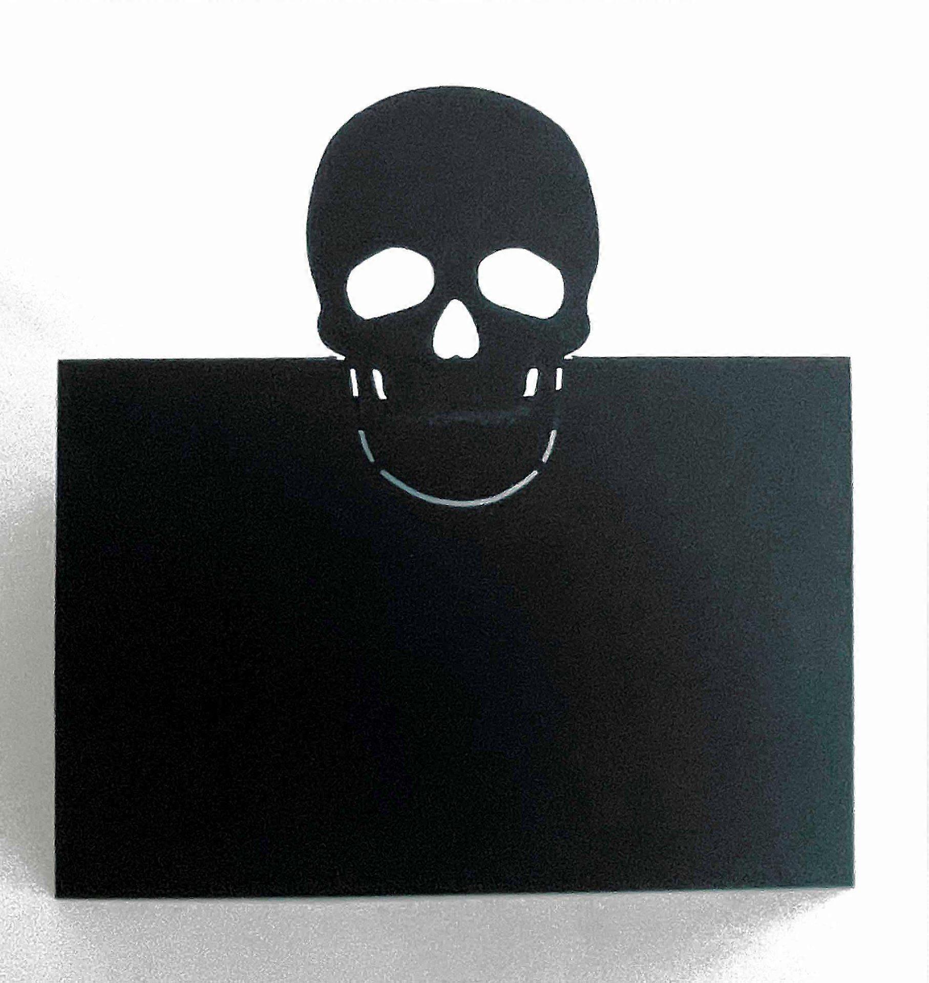 50 Pcs Place Cards for Table Setting - Skull Tent Cards - Halloween Seating Table Place Name Signs for Weddings Banquets Dinner Parties