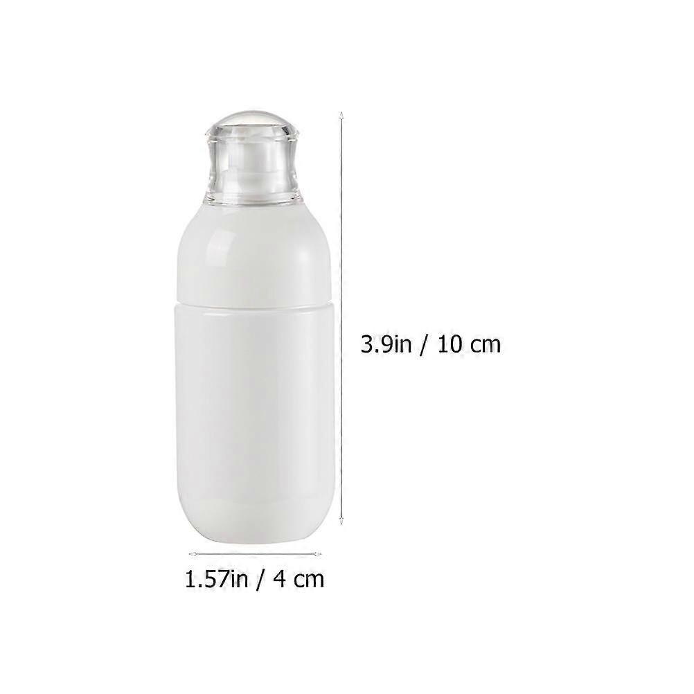 Travel Portable Lotion Bottles with Press-Type Function 4Pcs White Plastic