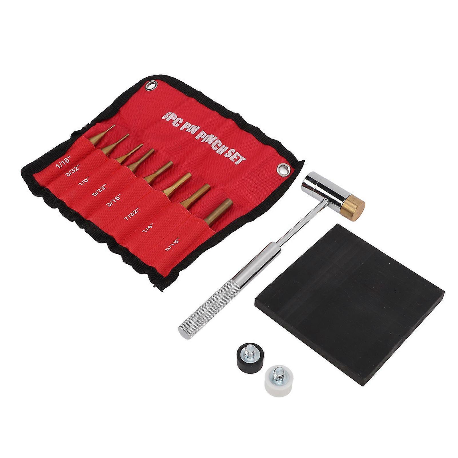 Brass Punch Set Porous Structure Detachable Ends 8 Different Sizes Fine Workmanship Gunsmith Punch Set