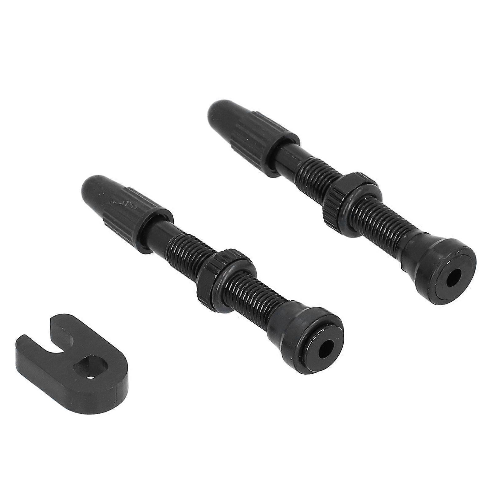 Valve Stem Removable Vacuum Filling and Discharging Air AShaped Wrench for Road Bikes Folding Bicycles(Black )