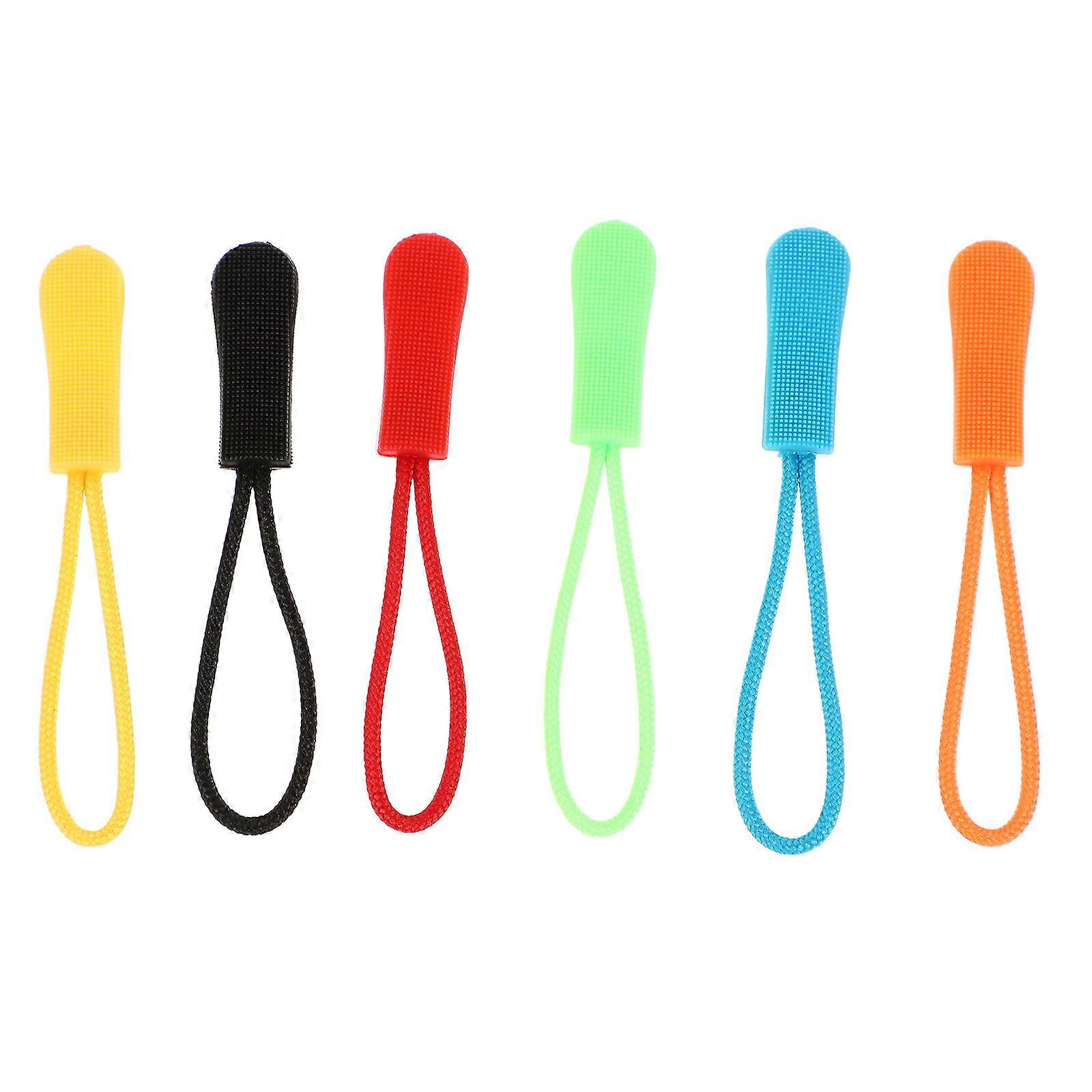 Zipper Pull Ropes for Replacement 60Pcs Assorted Color PVC Backpack Accessories