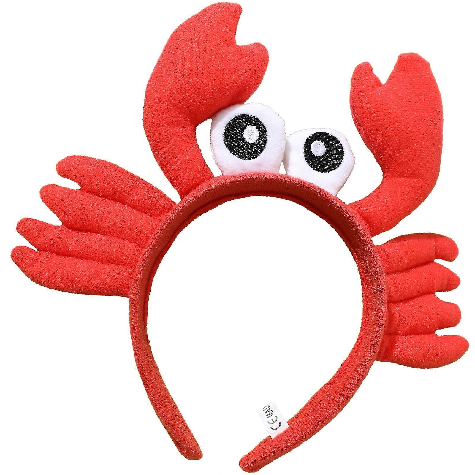 Crab Plush Hair Bands for Decoration 9Pcs Red Creative Headband Set