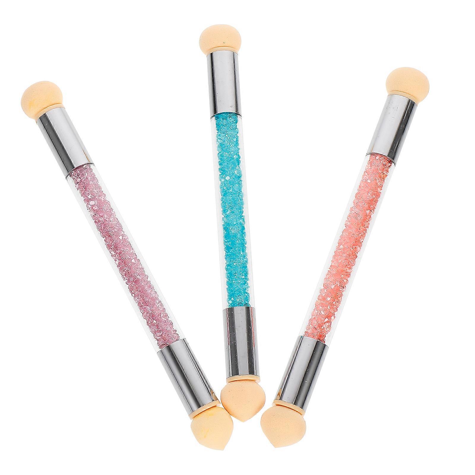 Assorted Color Nail Sponge Pen for Nail Art Double Head 6Pcs