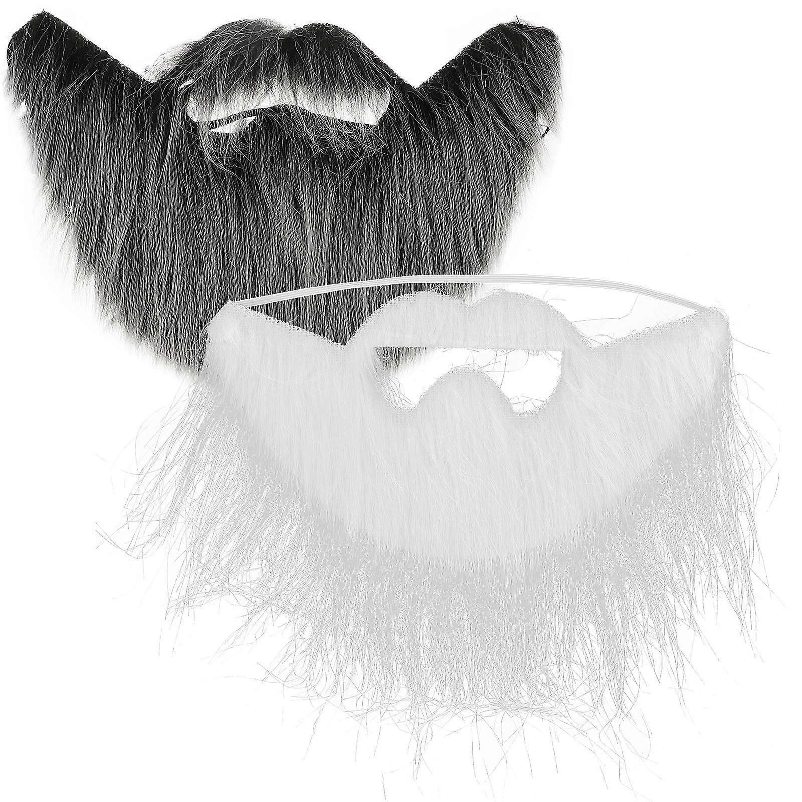 Fake Mustache Artificial Plush Beards for Decoration 8Pcs Set