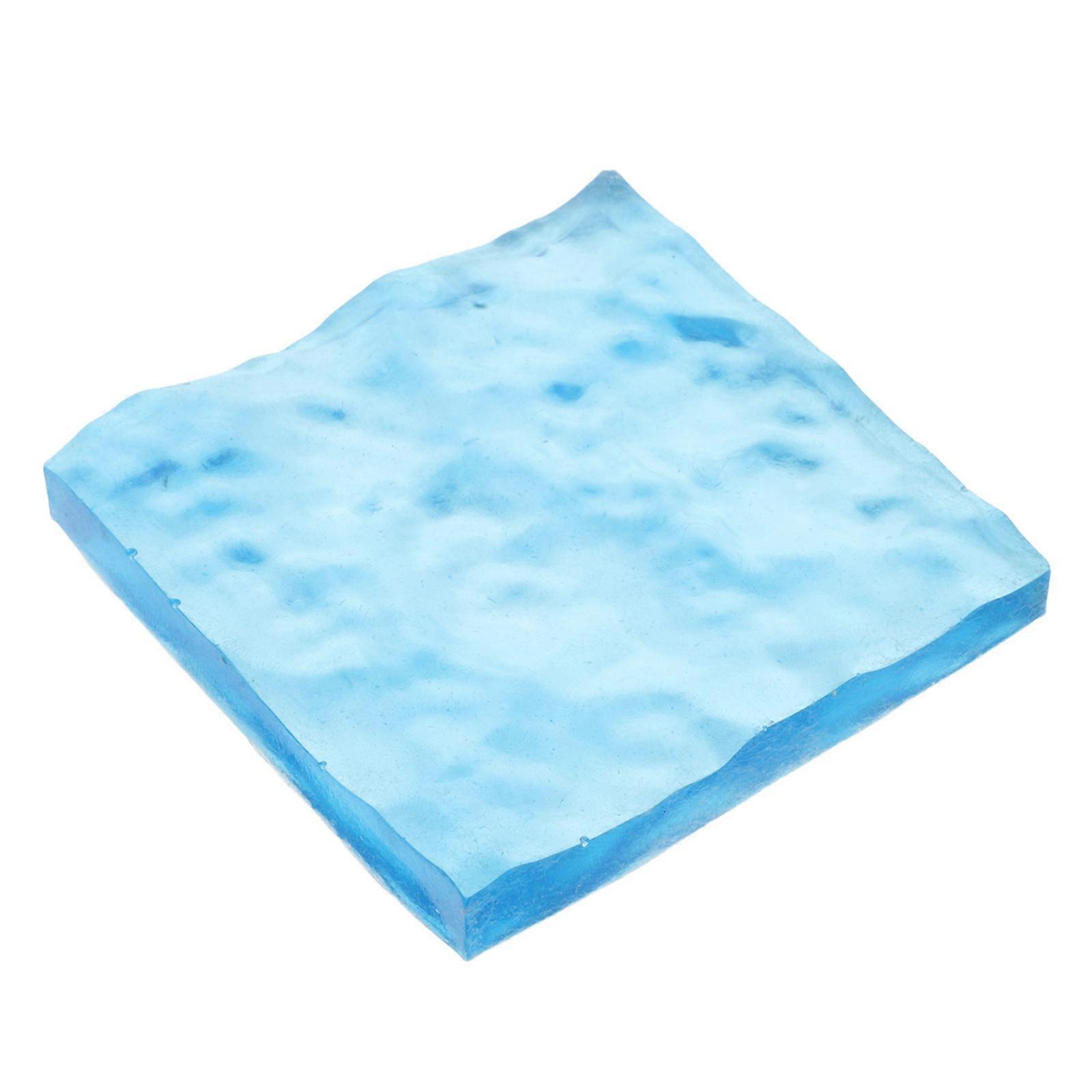 Miniature Ocean Resin Base for Action Figures 4Pcs Square Display Stand