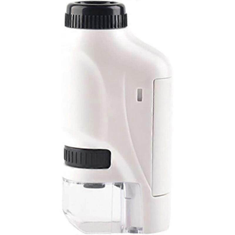 Pocket Microscope Mini Handheld Microscope with LED Light Portable High Definition，white