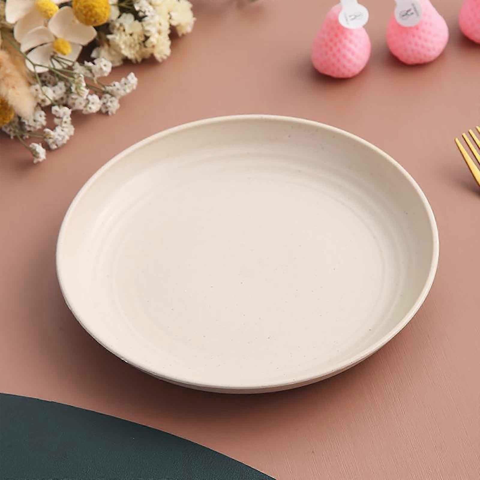 SNGMN Eco-Friendly Retro Style Plastic Snack Plate - Multipurpose Household Garbage Plate for Decorative Storage and Food Serving (C)