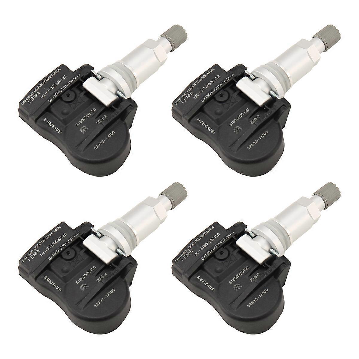 4pcs 433MHz TPMS Tire Pressure Monitor System 52933-1J000 for Sorento I20 IX20