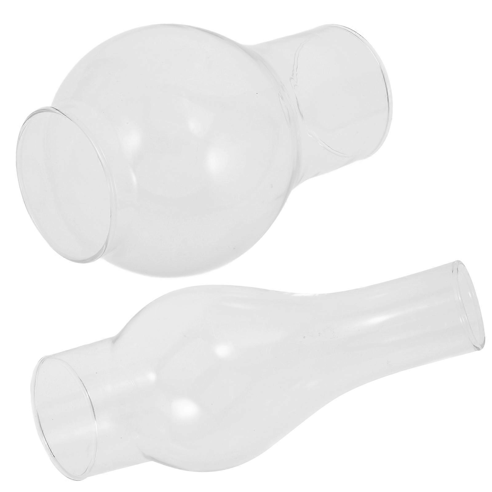 Oil Lamp Chimney Replacement Glass Shade 2Pcs Clear Kerosene Lamp