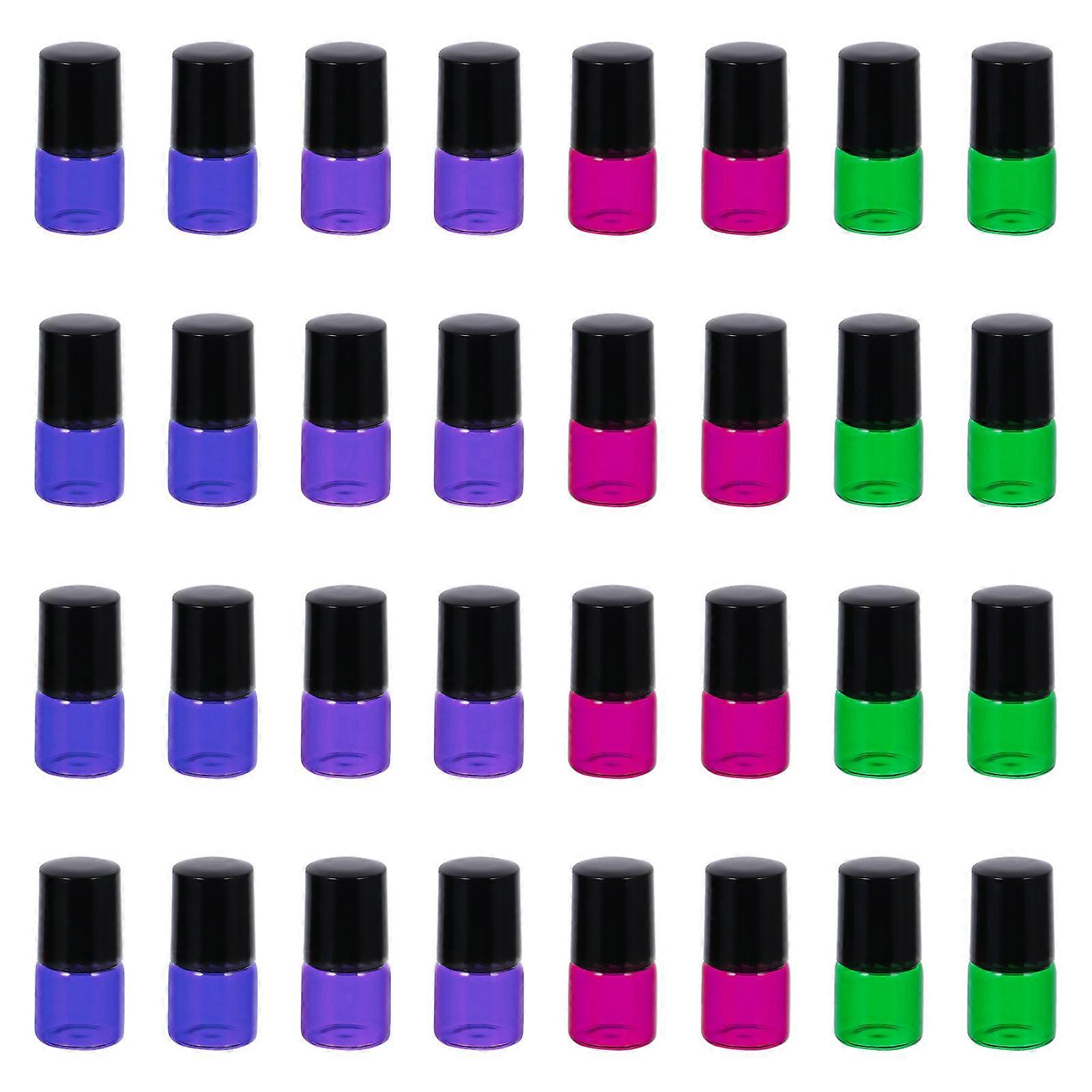 Essential Oils Roller Bottles Glass Aromatherapy Roll Ball Bottle Daily Use Leakproof 40Set