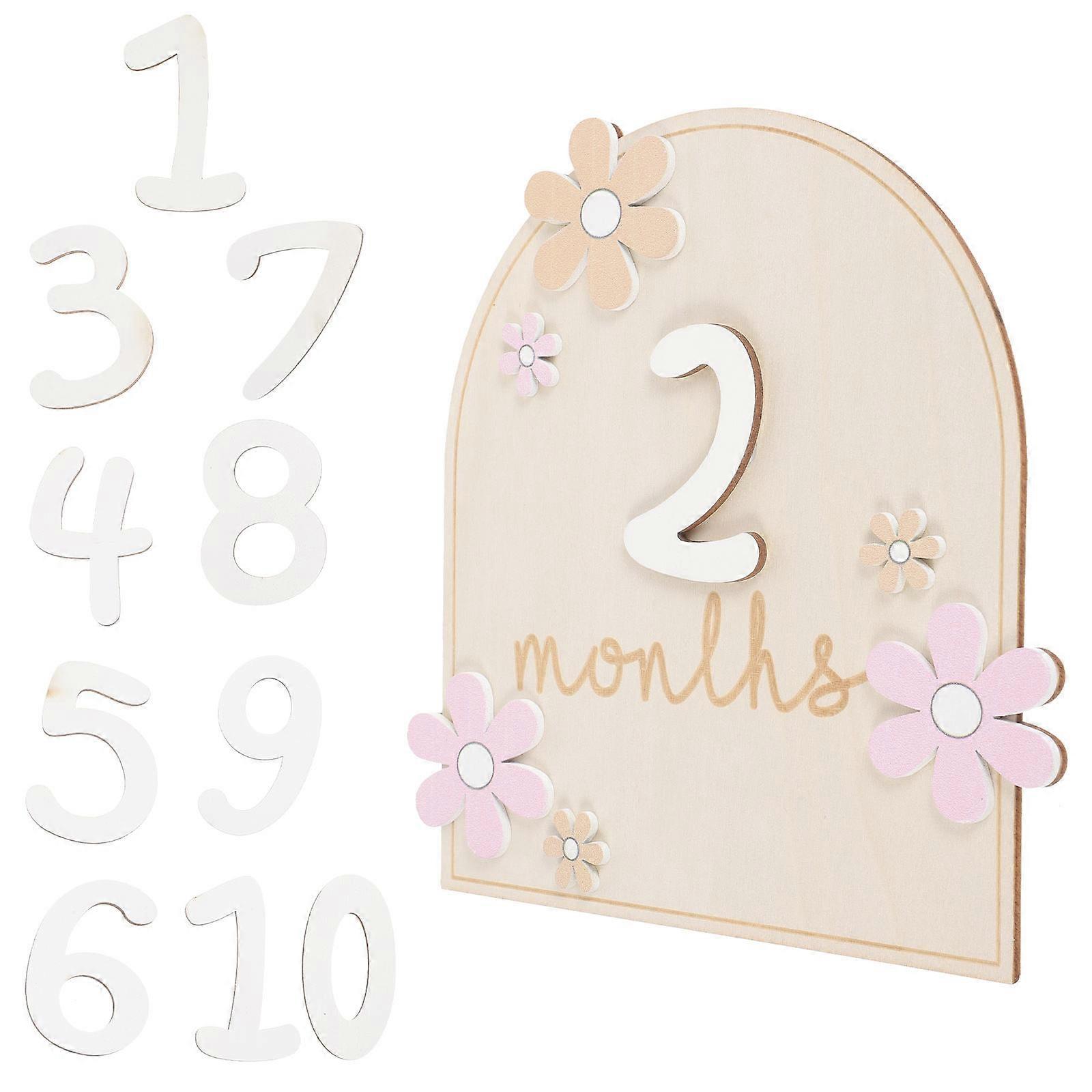 4 Sets Of Wood Milestone Markers Suitable For New Parents Beautifully Designed For Baby's First Year