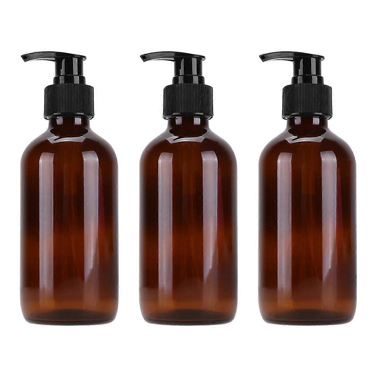 Simple Sub Bottle for Cosmetics Storage 9Pcs Brown Glass Containers