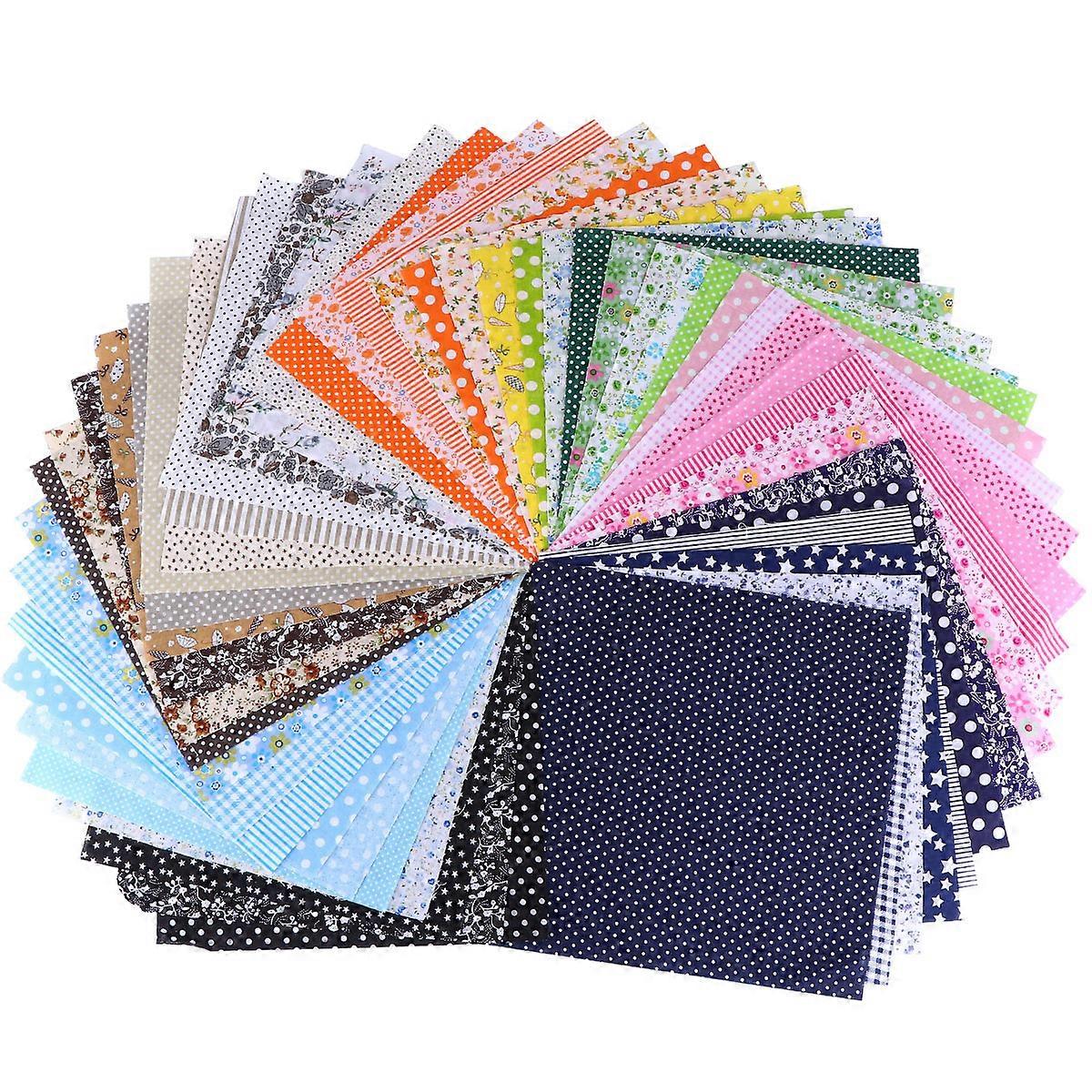 Quilting Fabric 100 Pcs Multicolor Square Polyester Material Perfect For Making Costumes And Decorations In Various Occasions