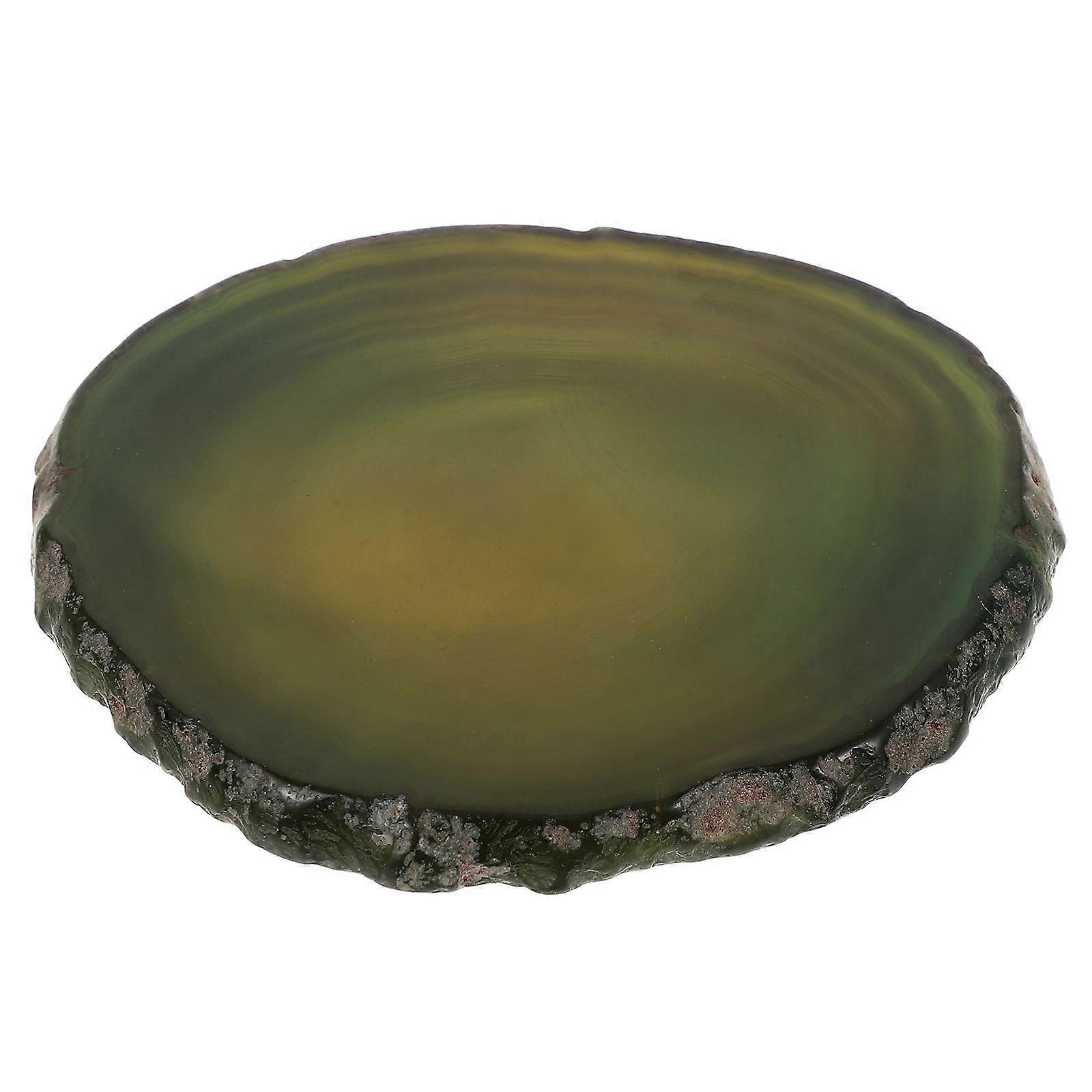 Agate Stone Coaster for Wine Cup Mat 2Pcs Purple Round Creative