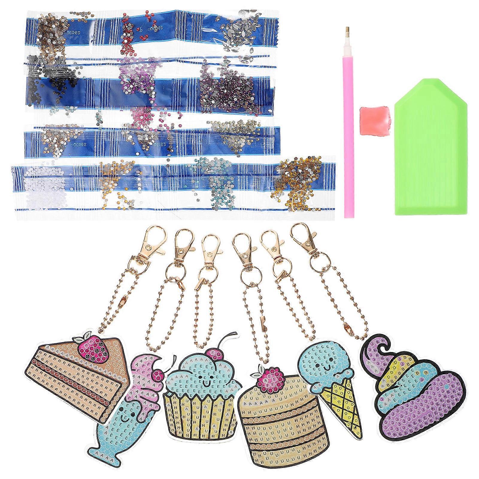 Assorted Color Hawaiian Rhinestone Key Chain Ornament with 3Sets