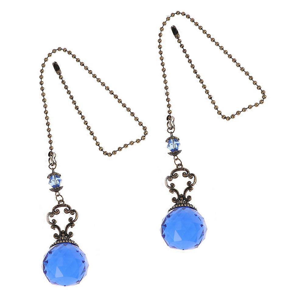 Decorative Crystal Ball Pendant for Ceiling Pull Chain 4Pcs